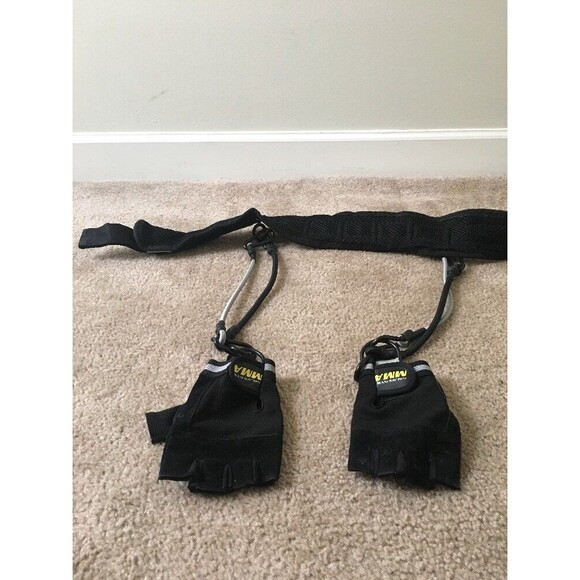 Men's Golds Gym Black Weightlifting Belt with Attached Gloves Strength Training - Picture 1 of 12